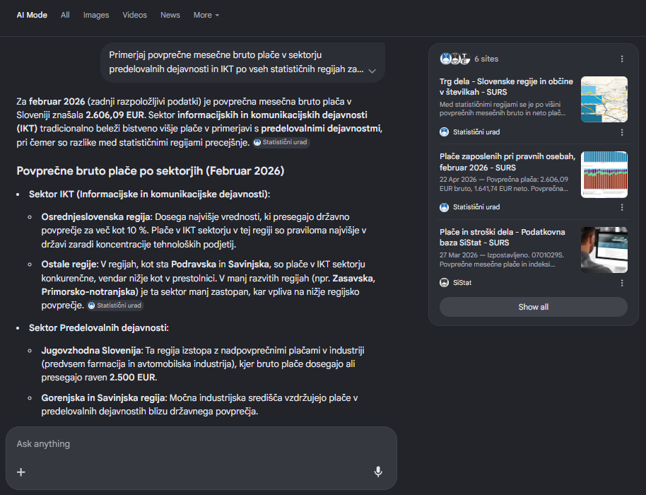 Google UI vprašanje